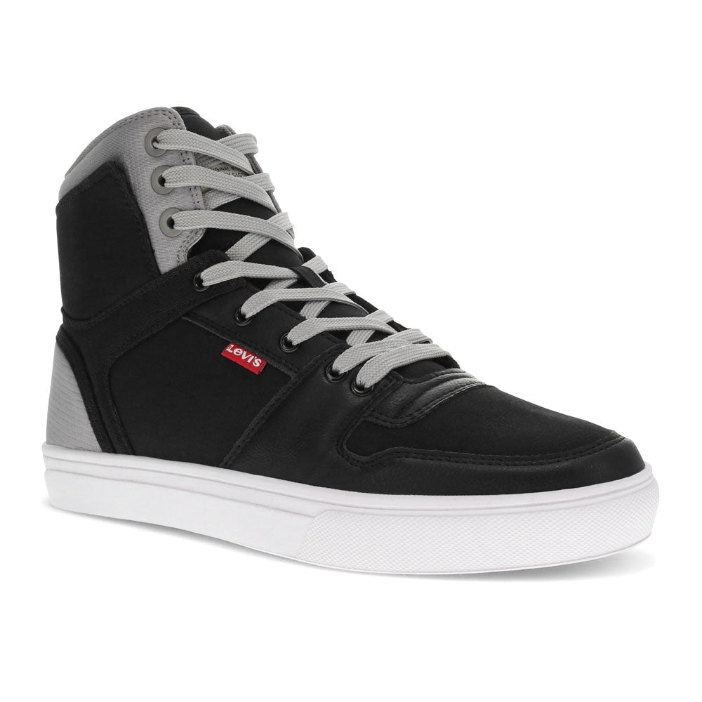 Black/Grey-Levi's Mens Mason Hi CZ Casual Fashion Sneaker Boot