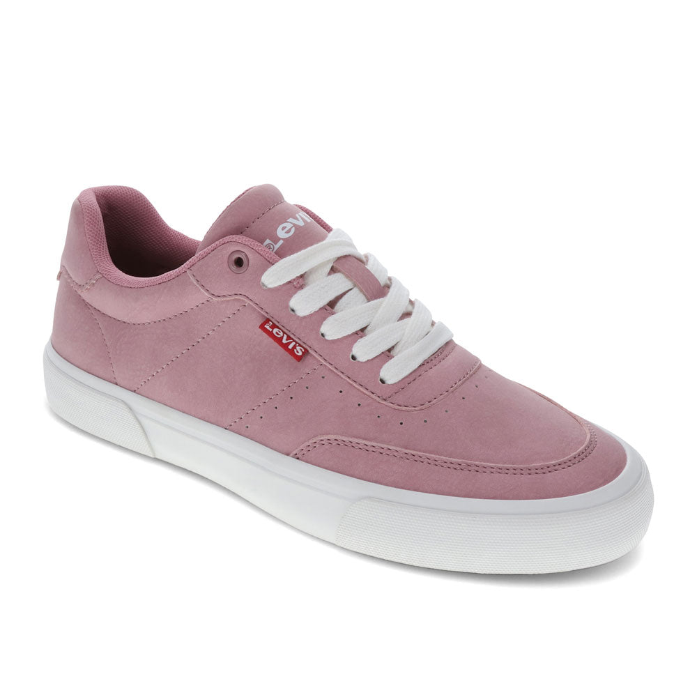 Rose-Levi's Womens Maribel Lux Vegan Leather Lowtop Casual Lace Up Sneaker Shoe