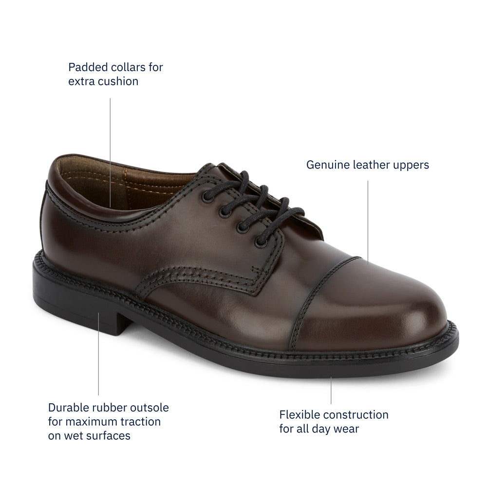 Cordovan-Dockers Mens Gordon Genuine Leather Dress Casual Cap Toe Lace-up Oxford Shoe