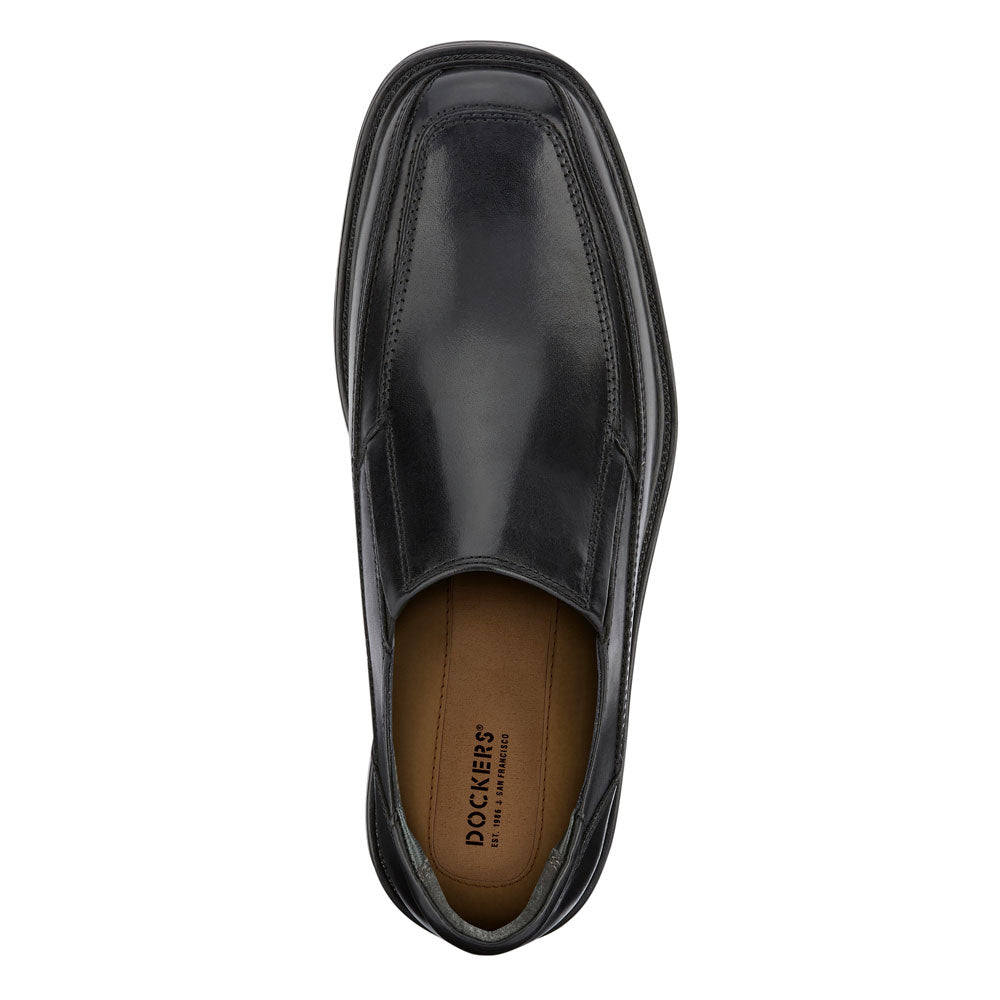 Black-Dockers Mens Proposal Genuine Leather Business Dress Slip-on Loafer Shoe