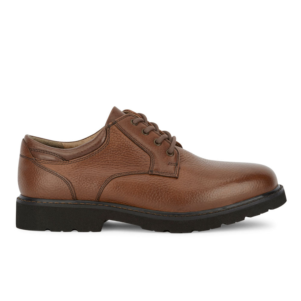 Dark Tan-Dockers Mens Shelter Synthetic Leather Rugged Casual Oxford Shoe