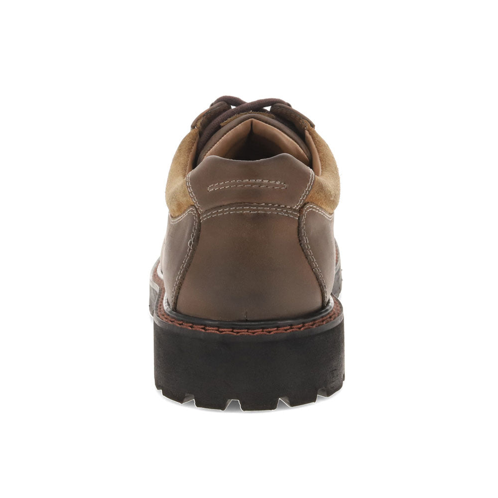 Dark Brown-Dockers Mens Glacier Synthetic Leather Rugged Casual Oxford Shoe