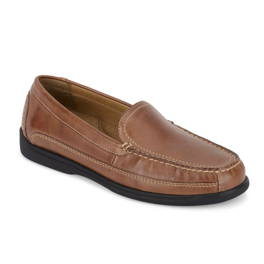 Saddle Tan-Dockers Mens Catalina Leather Casual Slip-on Comfort Loafer Shoe
