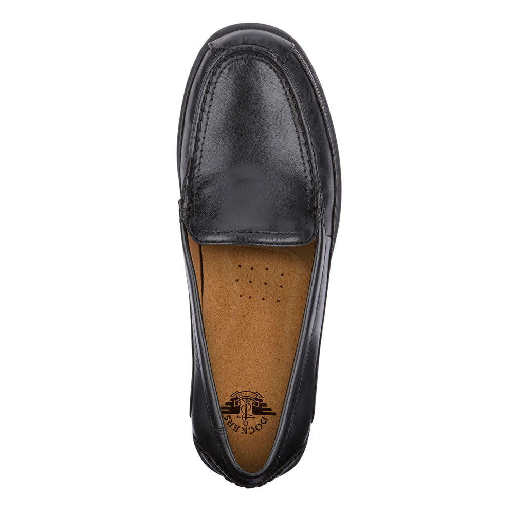 Black-Dockers Mens Catalina Leather Casual Slip-on Comfort Loafer Shoe