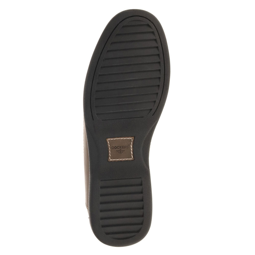 Dark Brown-Dockers Mens Catalina Leather Casual Slip-on Comfort Loafer Shoe