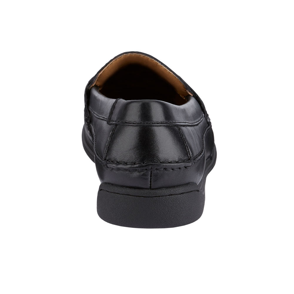 Black-Dockers Mens Sinclair Leather Dress Casual Tassel Loafer Shoe