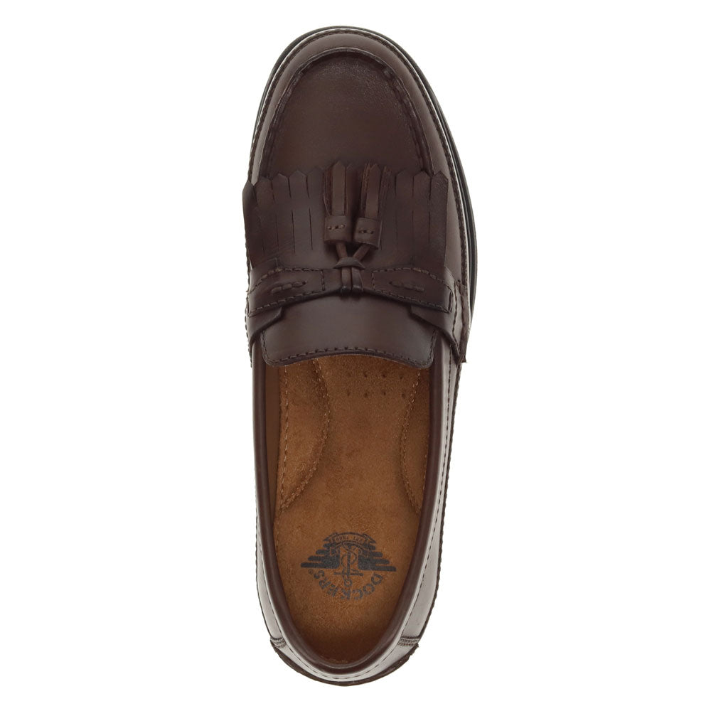 Chestnut-Dockers Mens Sinclair Leather Dress Casual Tassel Slip-on Comfort Loafer Shoe