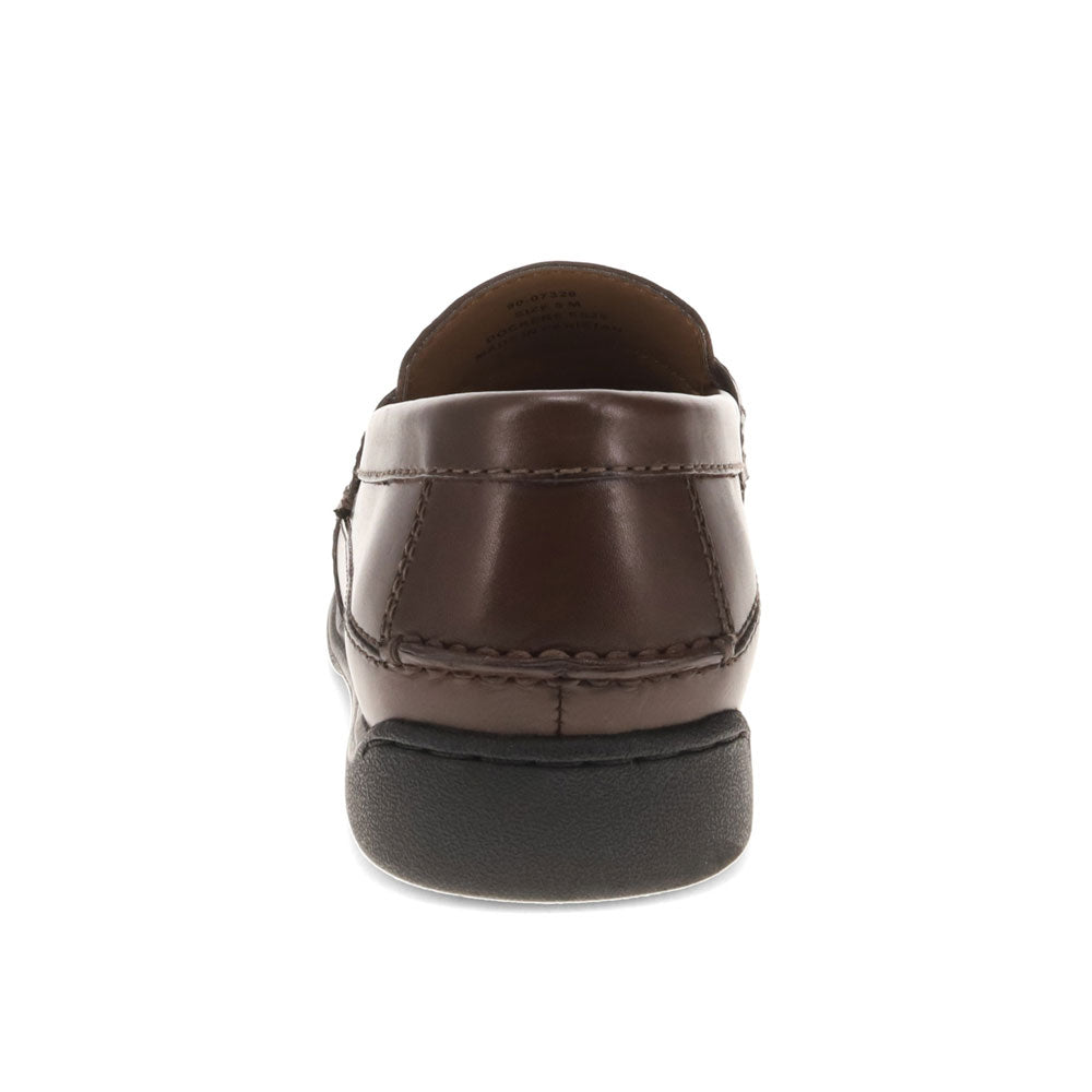 Chestnut-Dockers Mens Sinclair Leather Dress Casual Tassel Slip-on Comfort Loafer Shoe