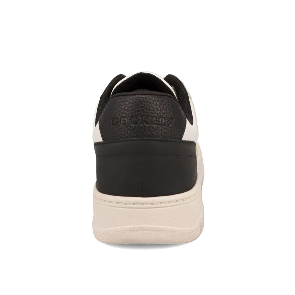 White/Sand/Black-Dockers Mens Energy Lo Casual Lace Up Sneaker Shoe