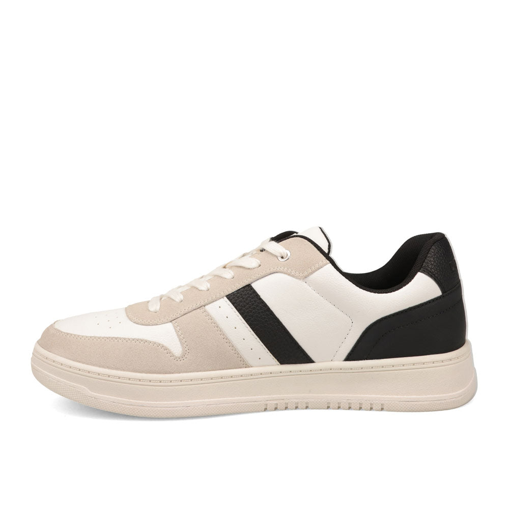 White/Sand/Black-Dockers Mens Energy Lo Casual Lace Up Sneaker Shoe