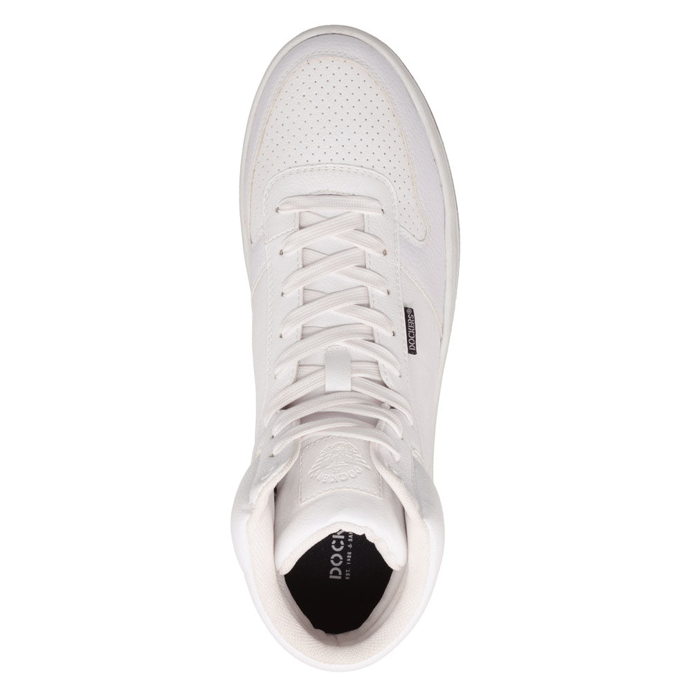White/Gum-Dockers Mens Energy Hi Casual Lace Up Sneaker Shoe