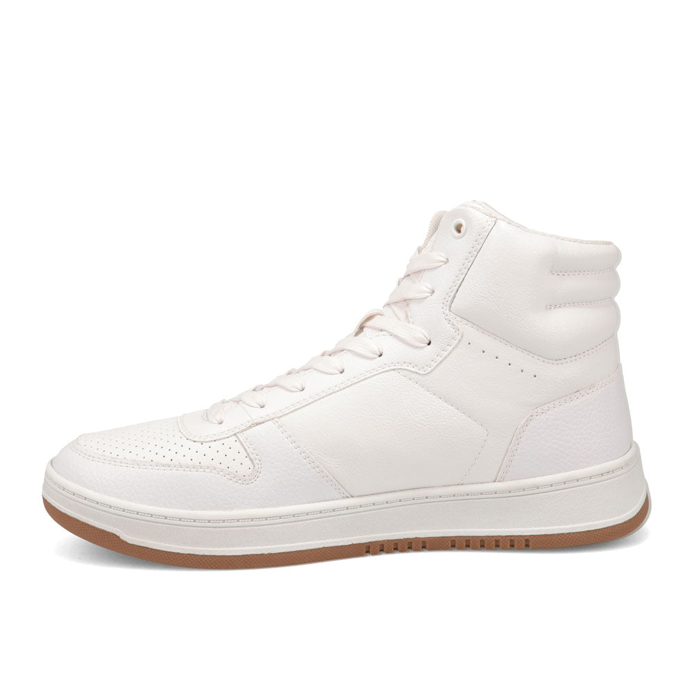 White/Gum-Dockers Mens Energy Hi Casual Lace Up Sneaker Shoe