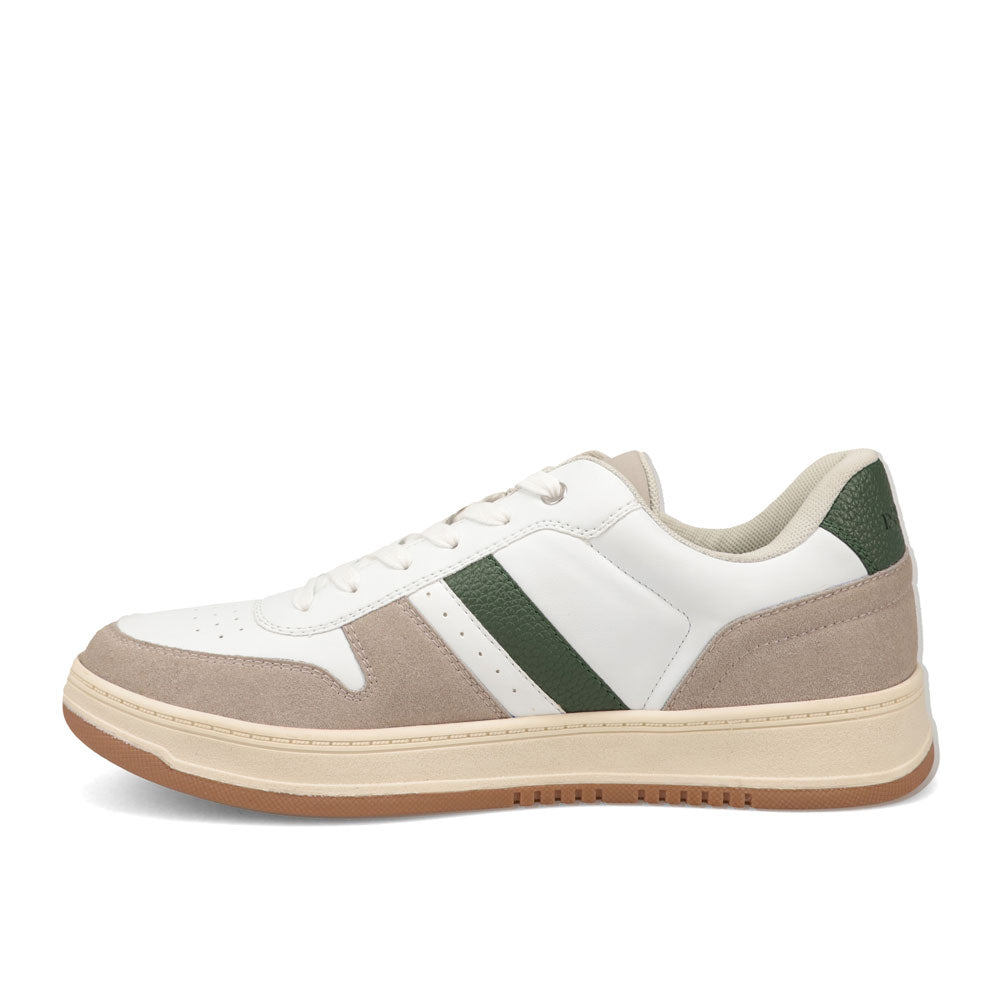 White/Cappuccino/Green-Dockers Mens Energy Lo Casual Lace Up Sneaker Shoe