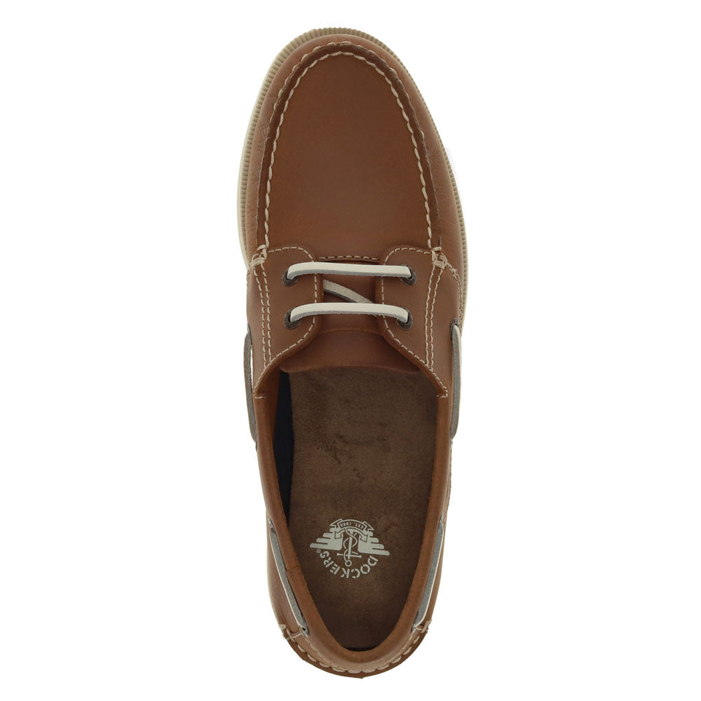 Brown-Dockers Mens Castaway Genuine Leather Boat Shoe
