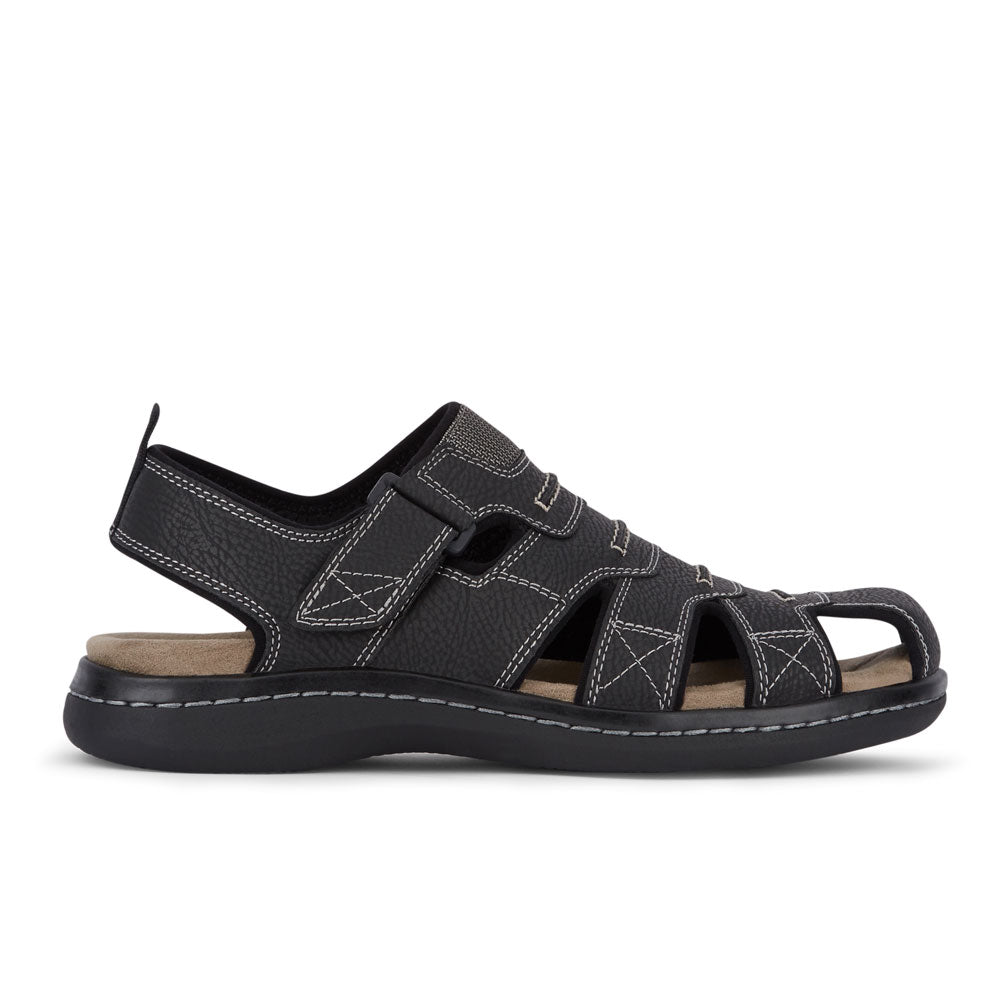 Black-Dockers Mens Searose Casual Comfort Outdoor Sport Fisherman Sandal Shoe