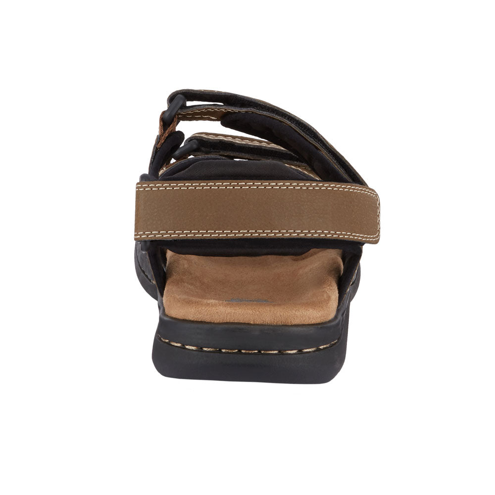 Dark Tan-Dockers Mens Newpage Casual Comfort Outdoor Sport Adjustable Sandal Shoe