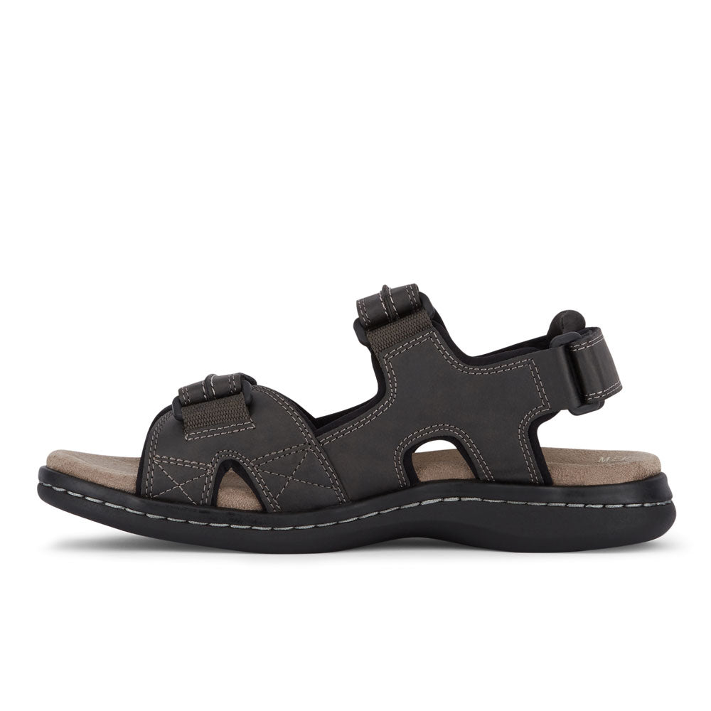 Grey-Dockers Mens Newpage Casual Comfort Outdoor Sport Adjustable Sandal Shoe
