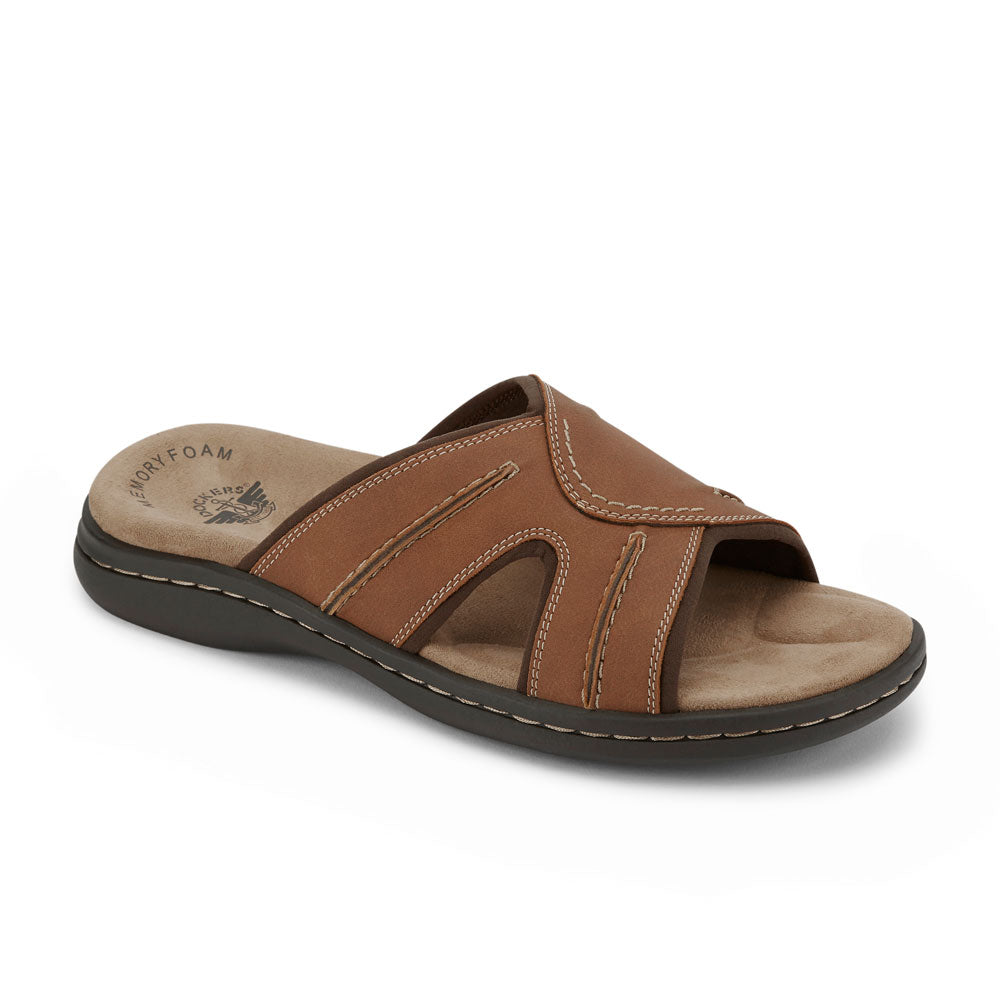Rust-Dockers Mens Sunland Casual Comfort Outdoor Slip-on Slide Sandal Shoe