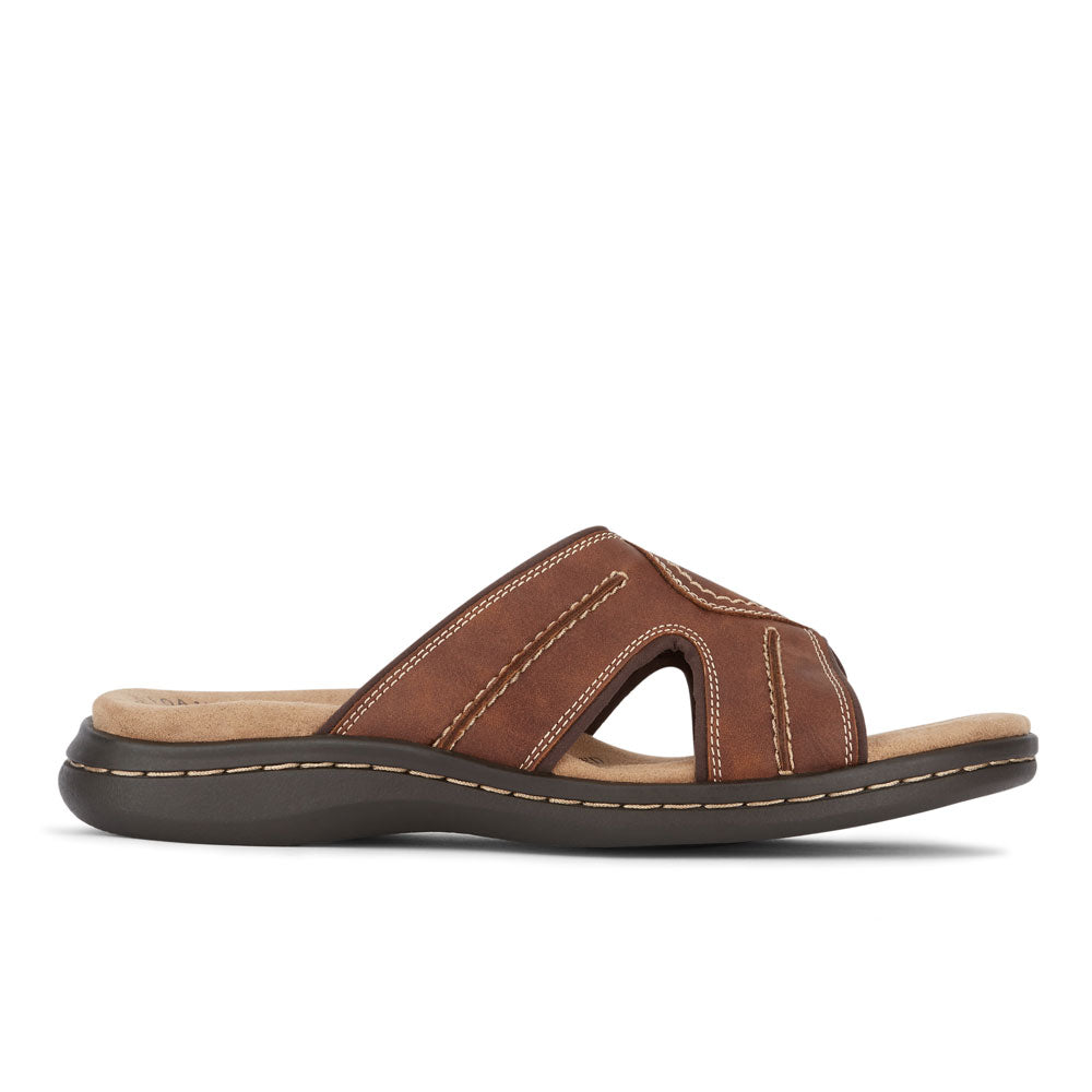 Rust-Dockers Mens Sunland Casual Comfort Outdoor Slip-on Slide Sandal Shoe