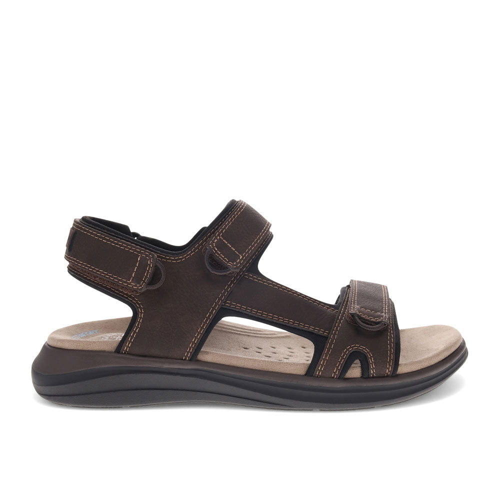 Dark Brown/Black-Dockers Mens Bradburn Outdoor Sport Sandal Shoe