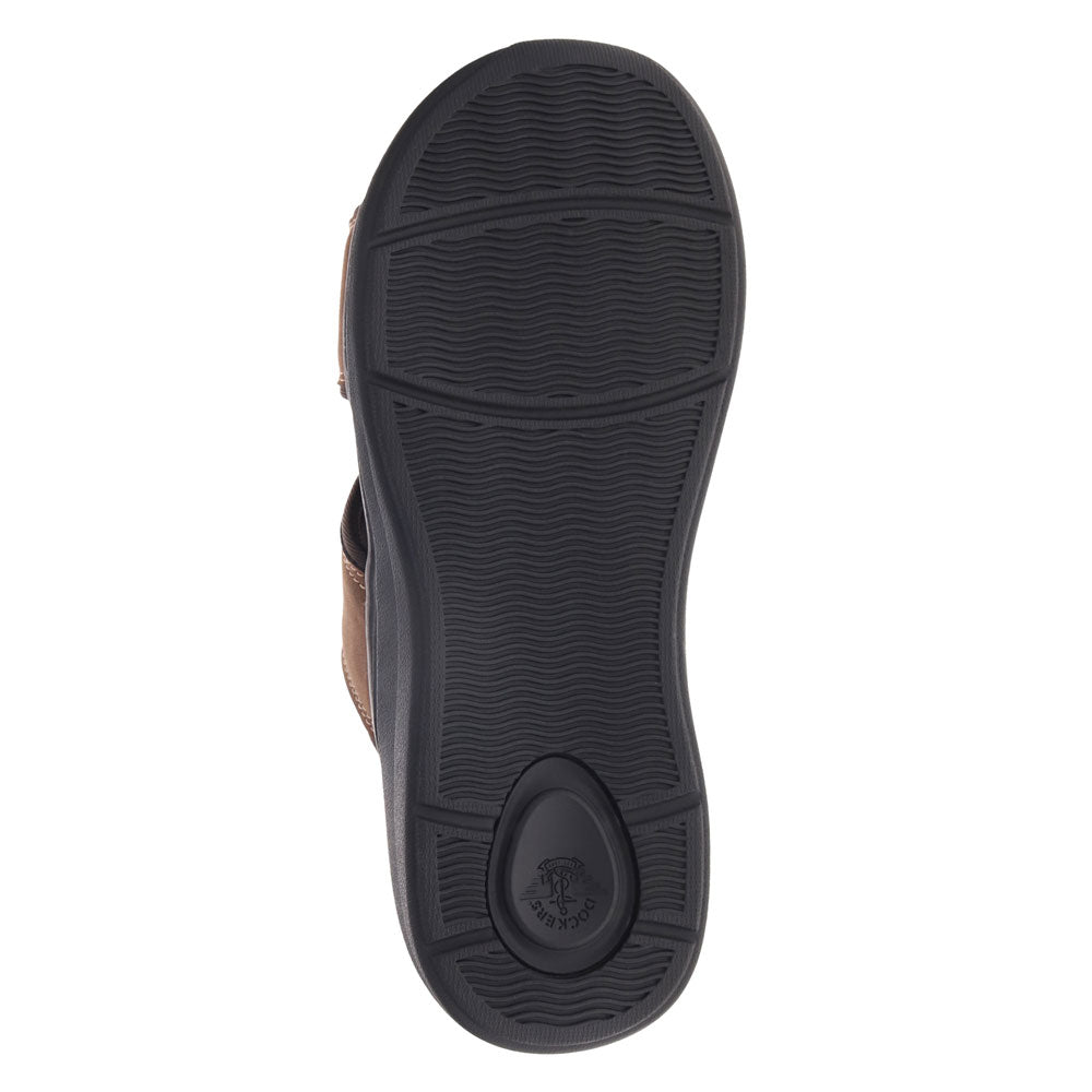 Dark Tan-Dockers Mens Barlin Casual Slide Sandal Shoe