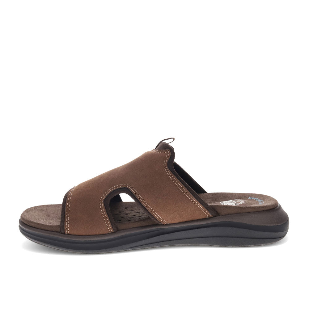 Dark Tan-Dockers Mens Barlin Casual Slide Sandal Shoe