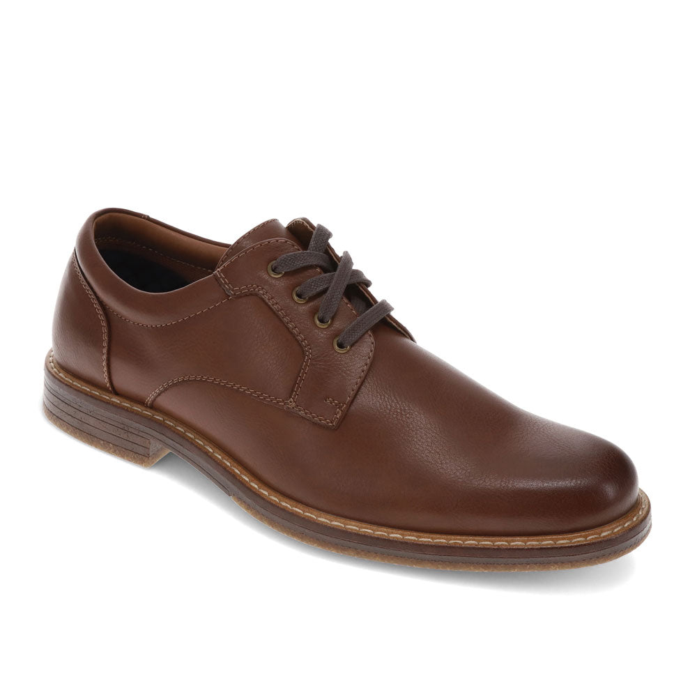 Dark Tan-Dockers Mens Handel Dress Casual Lace Up Oxford Shoe