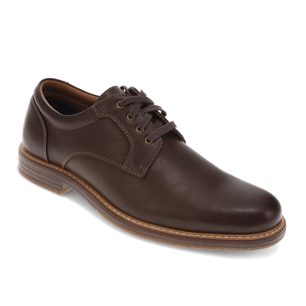 Dark Brown-Dockers Mens Handel Dress Casual Lace Up Oxford Shoe
