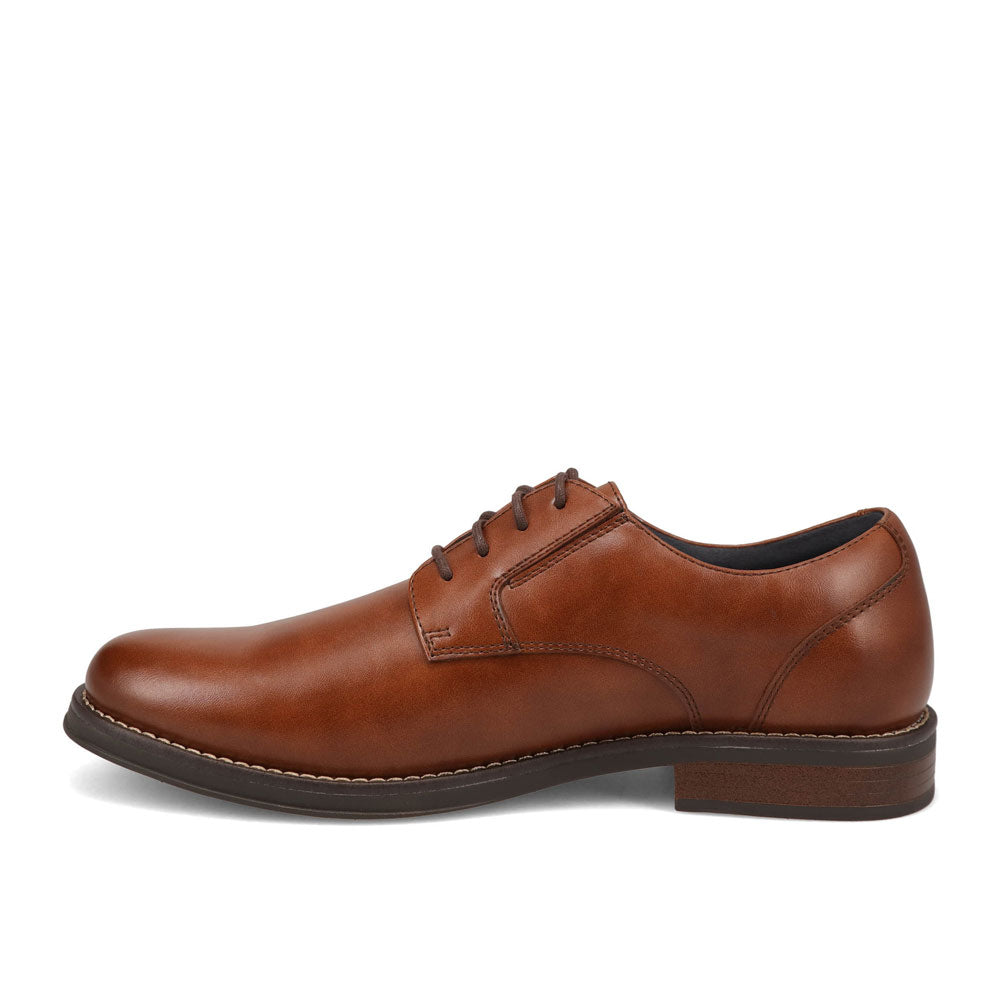 Cognac-Dockers Mens Bridgeport Polished Lace-Up Oxford Dress Shoe