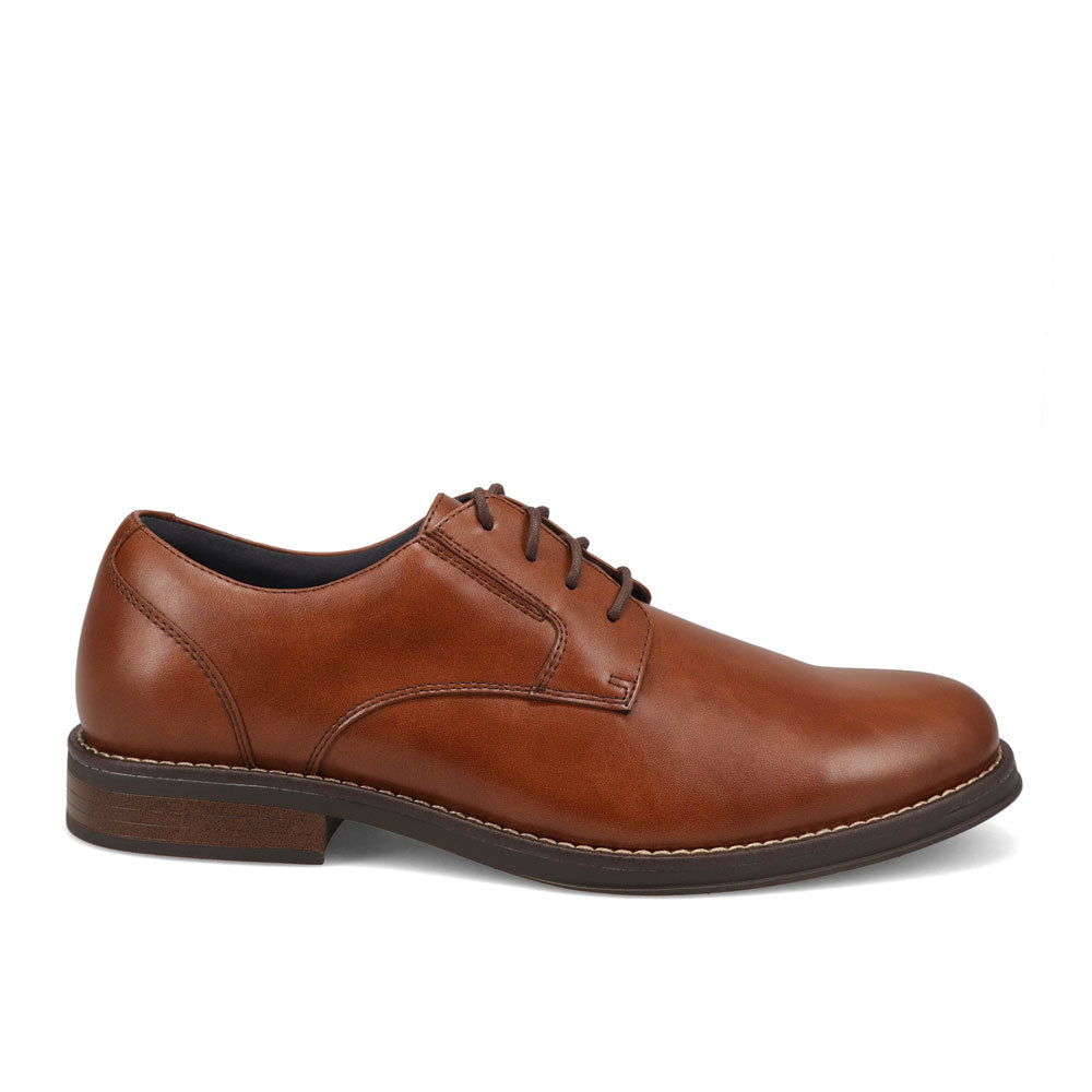 Cognac-Dockers Mens Bridgeport Polished Lace-Up Oxford Dress Shoe