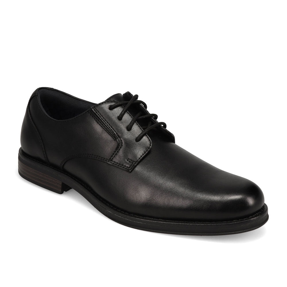 Black-Dockers Mens Bridgeport Polished Lace-Up Oxford Dress Shoe