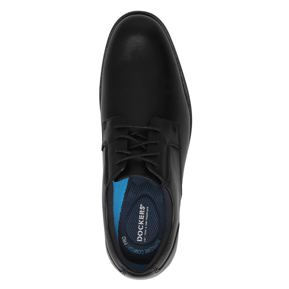 Black-Dockers Mens Bridgeport Polished Lace-Up Oxford Dress Shoe