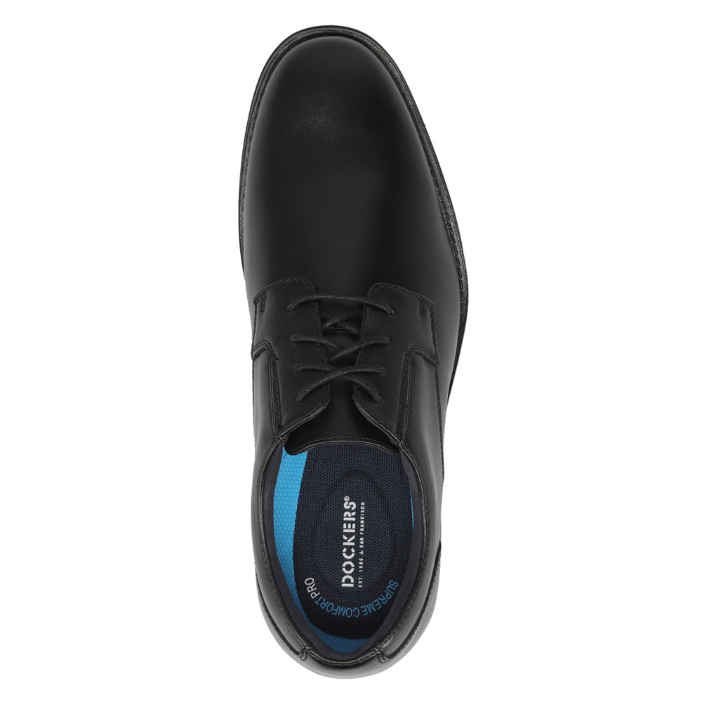 Black-Dockers Mens Bridgeport Polished Lace-Up Oxford Dress Shoe