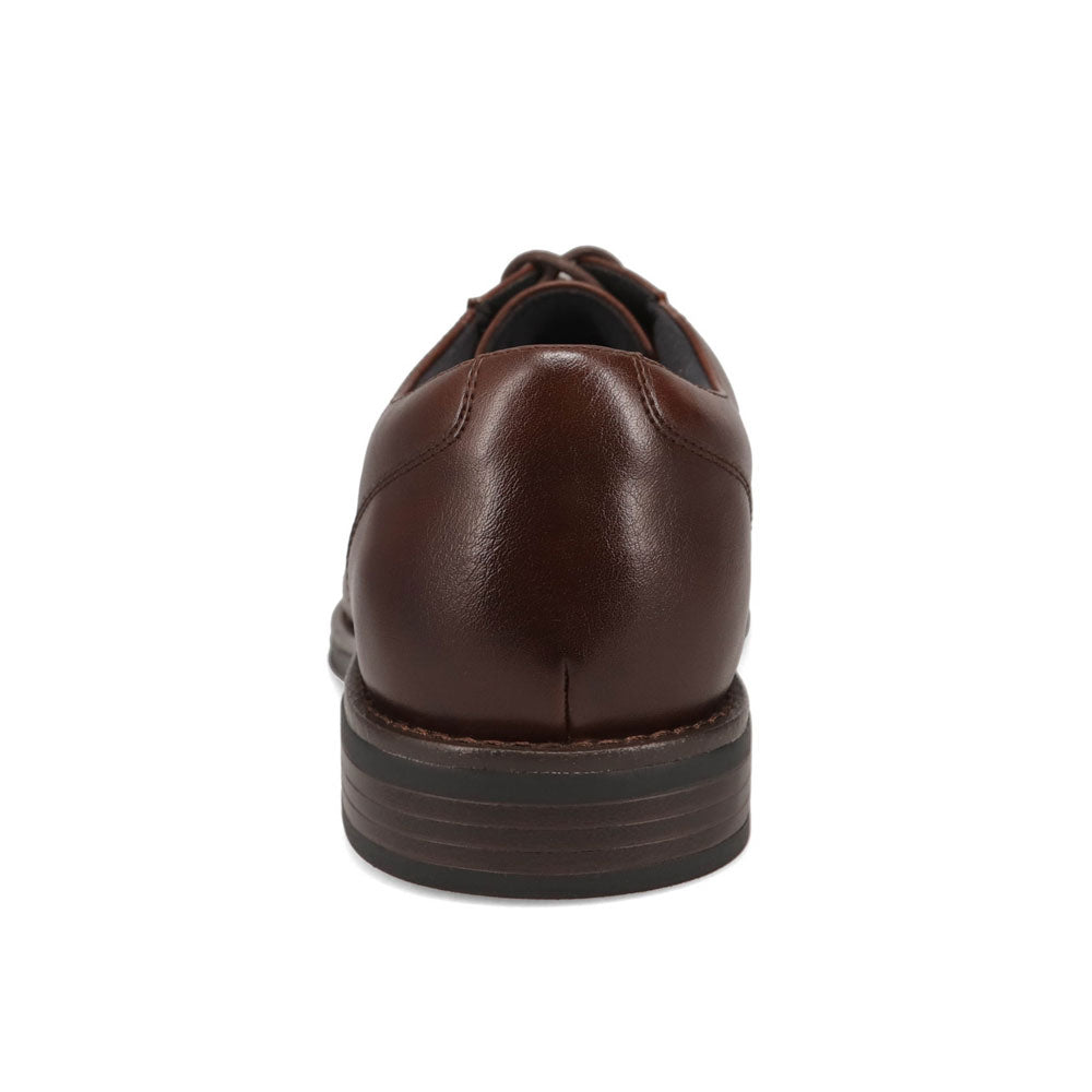 Cognac-Dockers Mens Belvedere Polished Lace-Up Oxford Dress Shoe