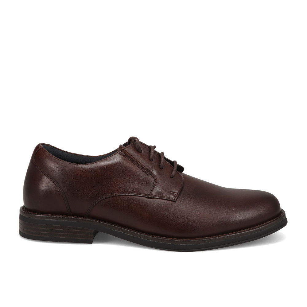 Cognac-Dockers Mens Belvedere Polished Lace-Up Oxford Dress Shoe