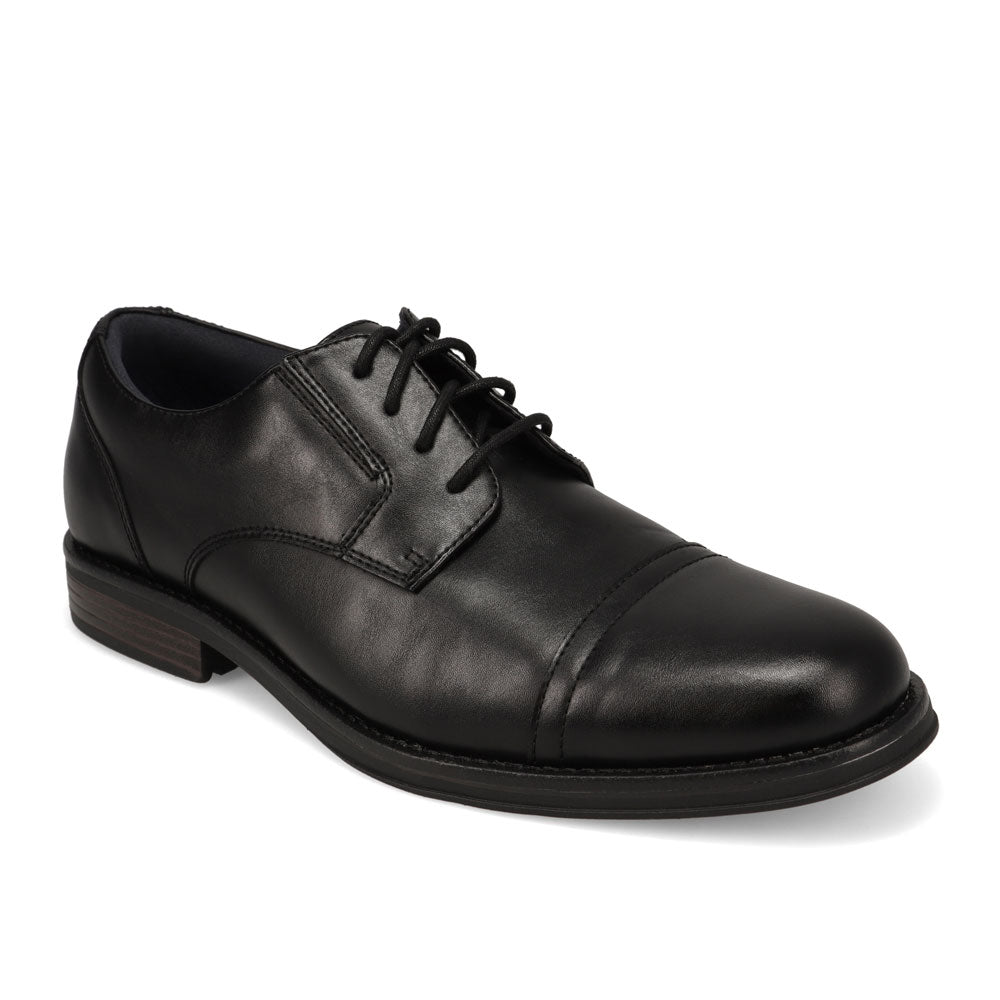 Cognac-Dockers Mens Bainbridge Polished Lace-Up Oxford Dress Shoe