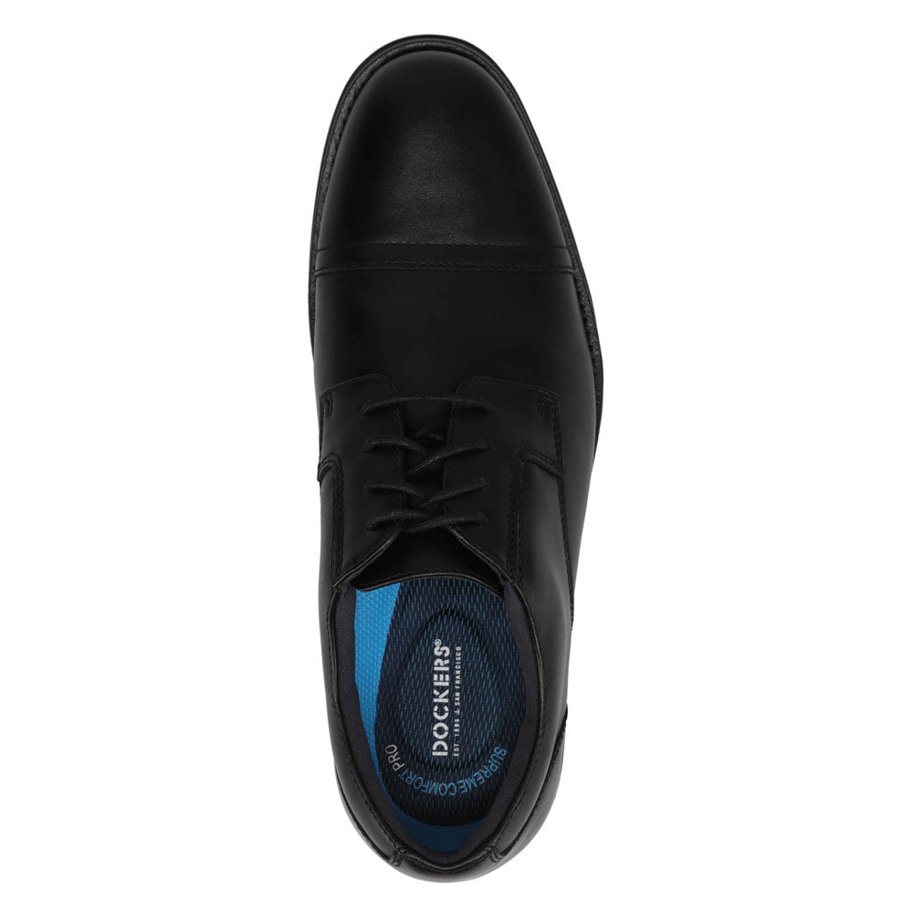 Cognac-Dockers Mens Bainbridge Polished Lace-Up Oxford Dress Shoe