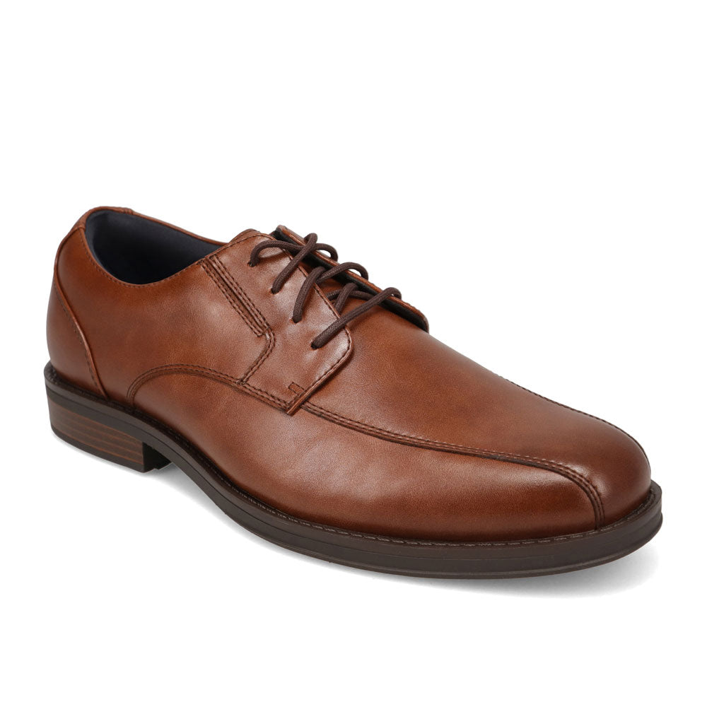 Cognac-Dockers Mens Bainbridge Polished Lace-Up Oxford Dress Shoe