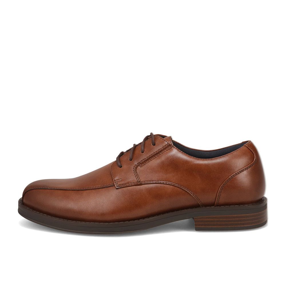 Cognac-Dockers Mens Bainbridge Polished Lace-Up Oxford Dress Shoe