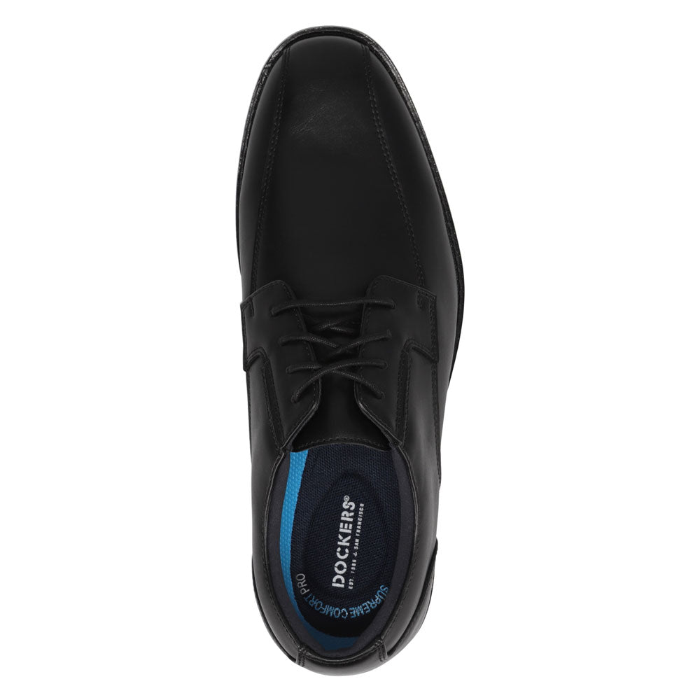 Black-Dockers Mens Bainbridge Polished Lace-Up Oxford Dress Shoe