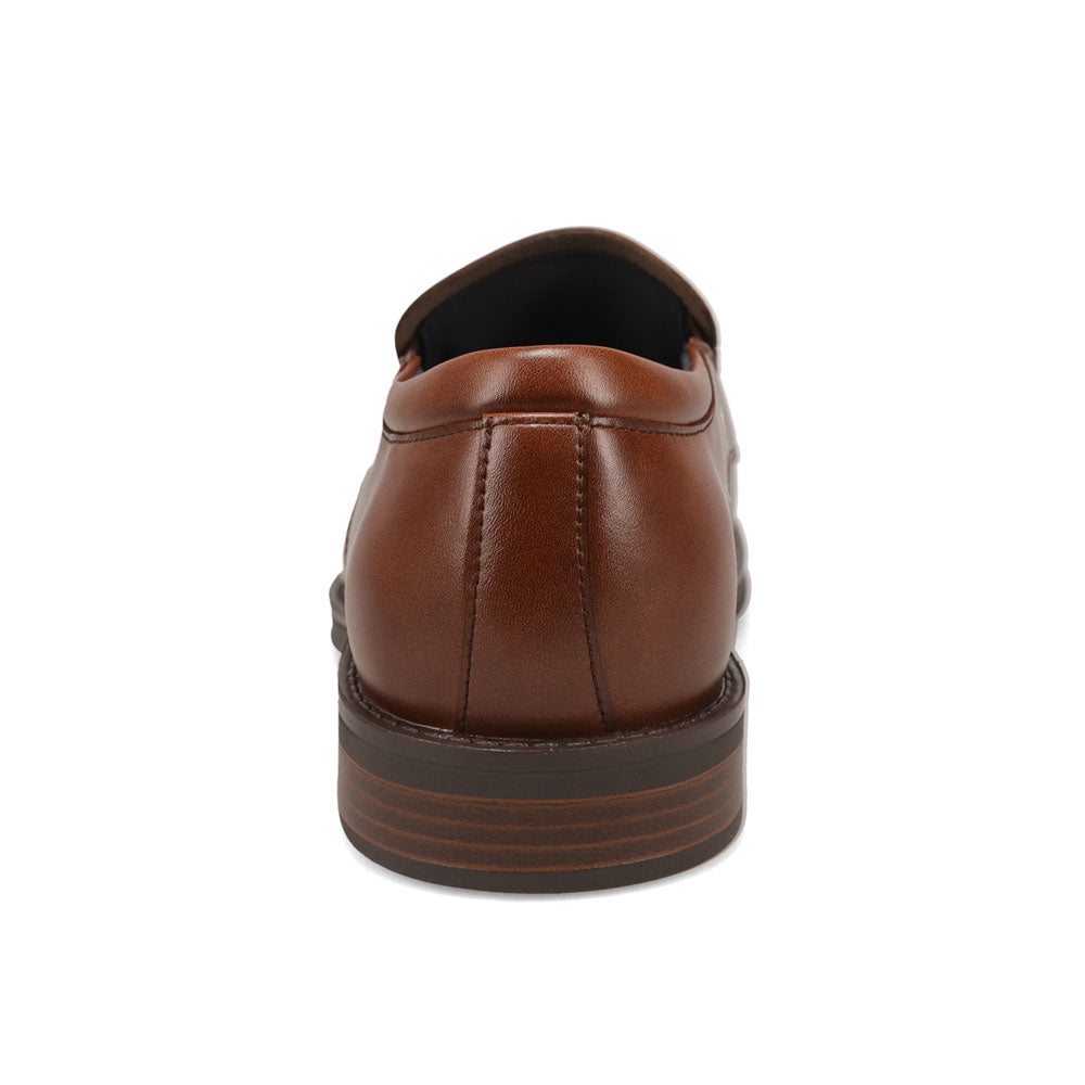 Cognac-Dockers Mens Benedict Polished Slip on Dress Loafer