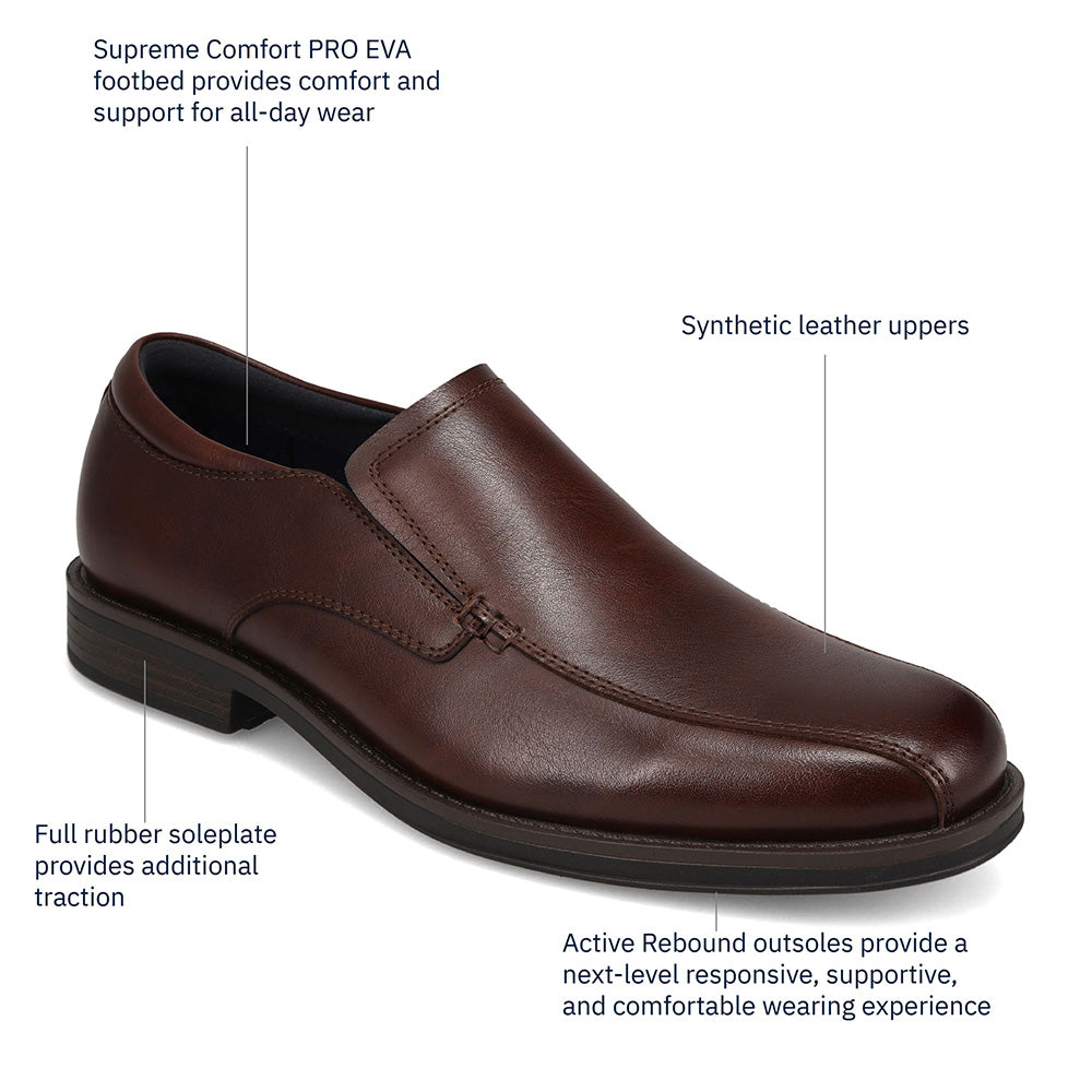 Chestnut-Dockers Mens Benedict Polished Slip on Dress Loafer