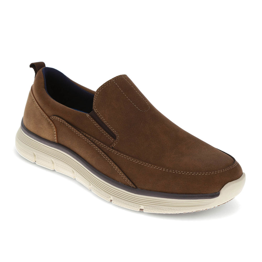 Dark Tan-Dockers Mens Slater Slip-Resistant Slip-on Sneaker