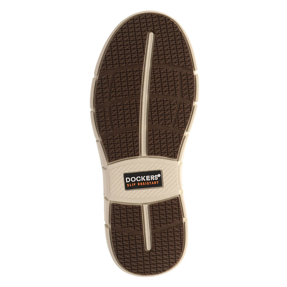 Dark Tan-Dockers Mens Slater Slip-Resistant Slip-on Sneaker