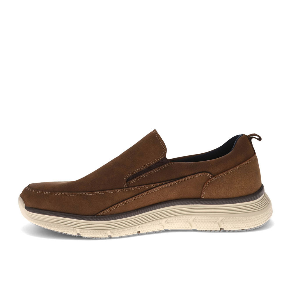 Dark Tan-Dockers Mens Slater Slip-Resistant Slip-on Sneaker