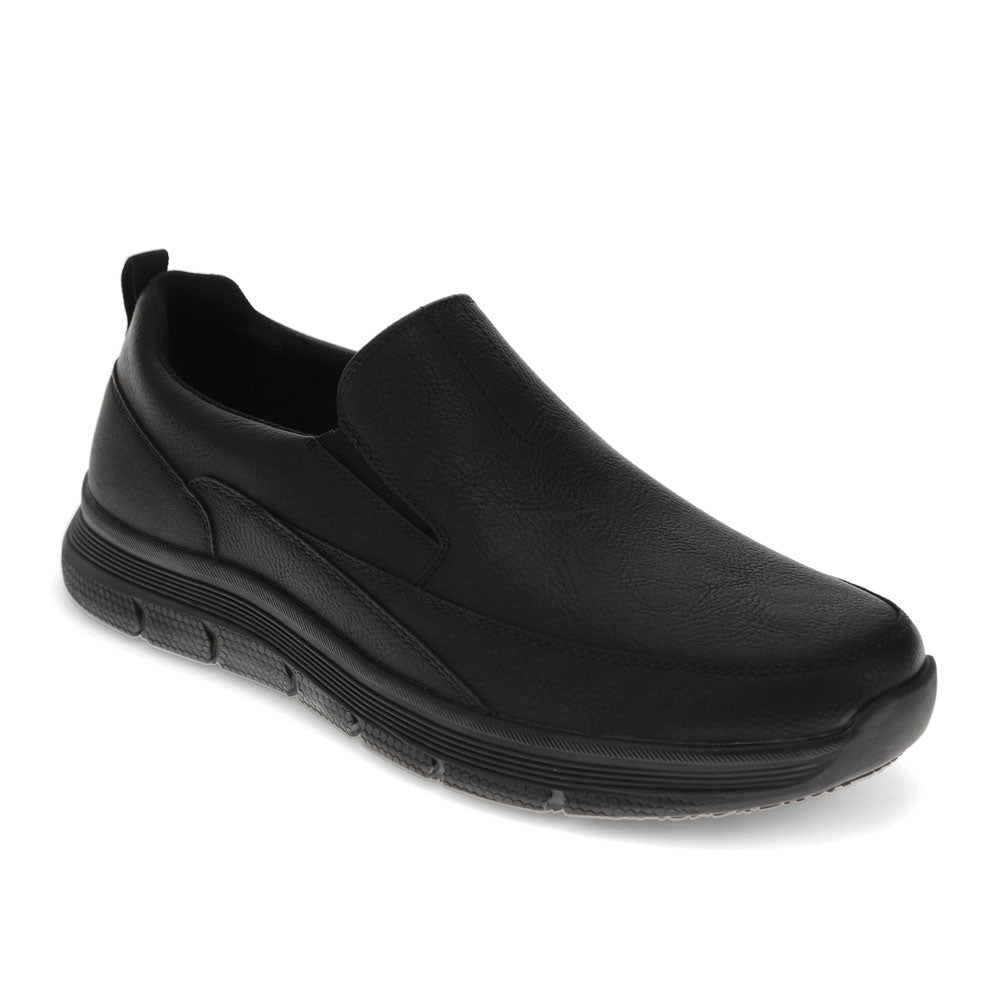 Black-Dockers Mens Slater Slip-Resistant Slip-on Sneaker