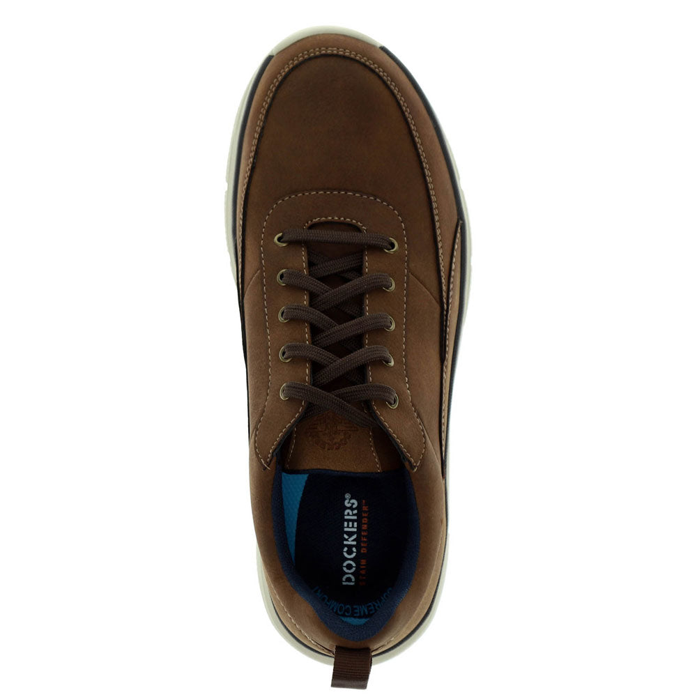 Dark Tan-Dockers Mens Sanderson Slip-Resistant Casual Sneaker