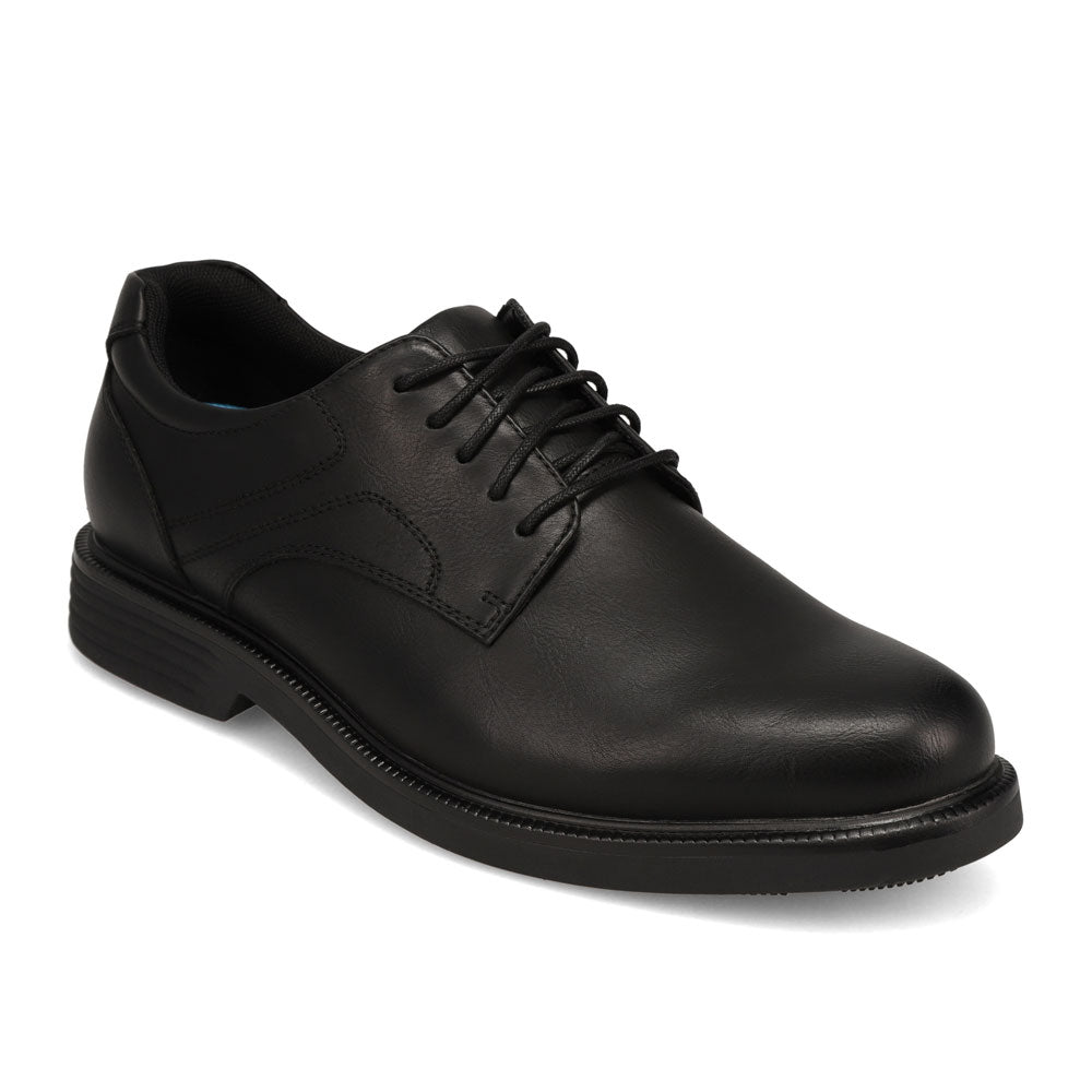 Black-Dockers Mens Tyne Slip Resistant Lace-Up Oxford