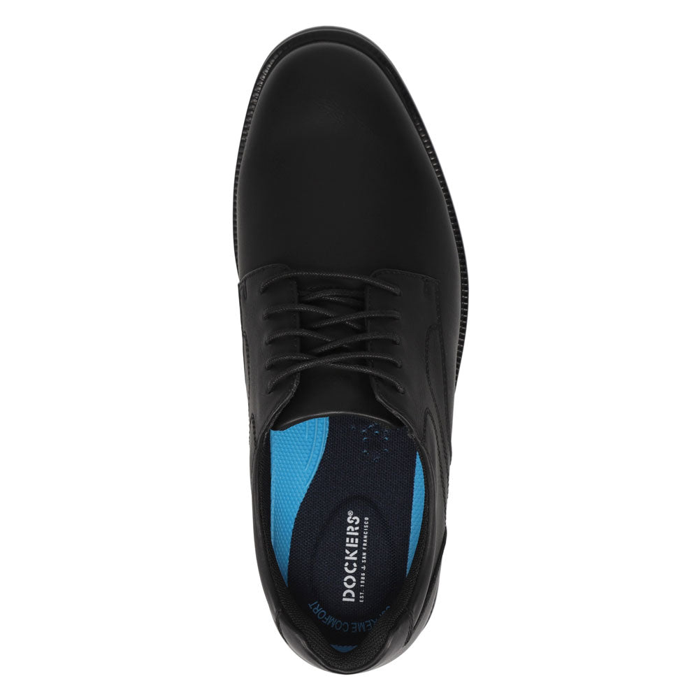 Black-Dockers Mens Tyne Slip Resistant Lace-Up Oxford