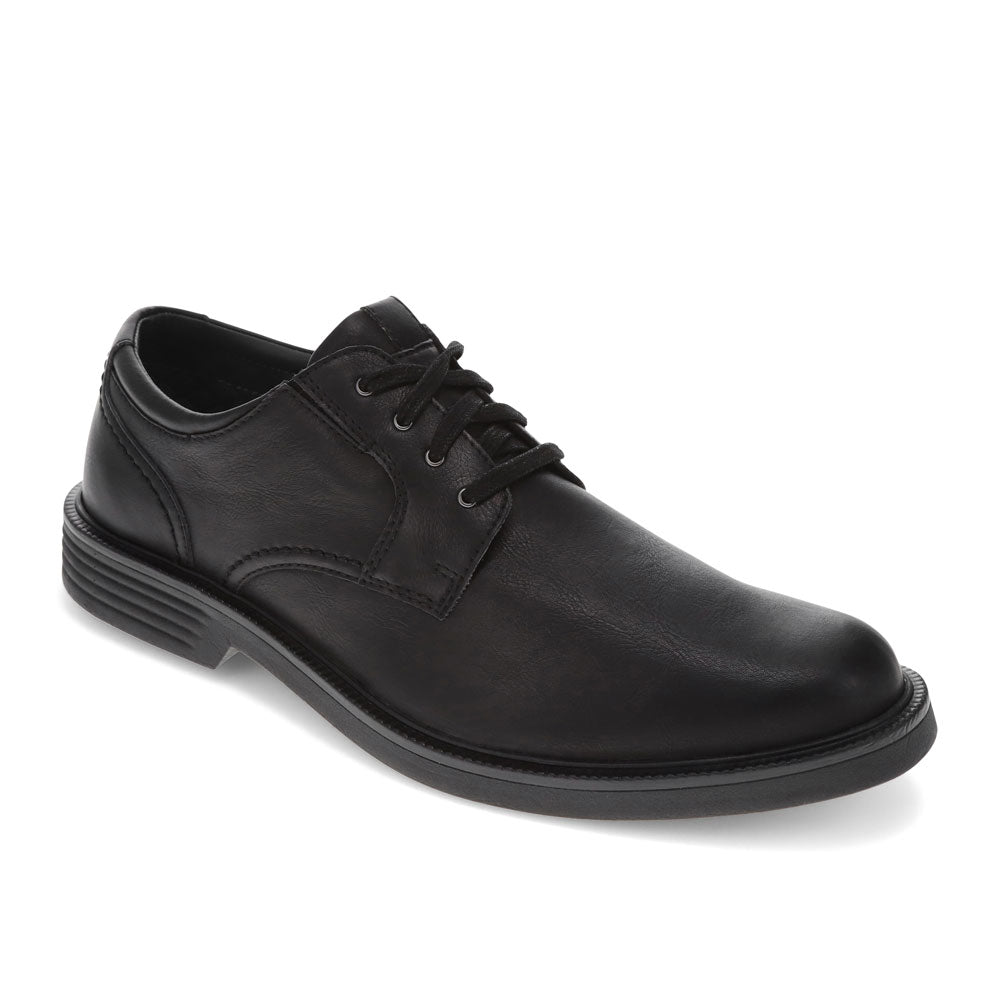 Black-Dockers Mens Tanner Slip Resistant Lace Up Dress Oxford Safety Shoes